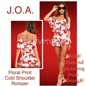J.O.A. COLD SHOULDER ROMPER